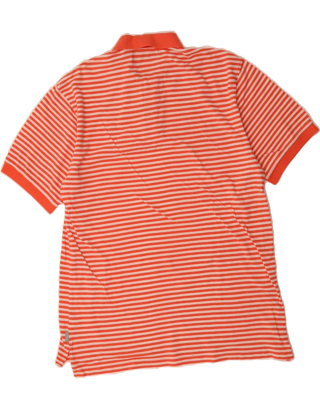 IZOD Mens Polo Shirt Large Pink Striped Cotton Vintage Izod and Second-Hand Izod from Messina Hembry 