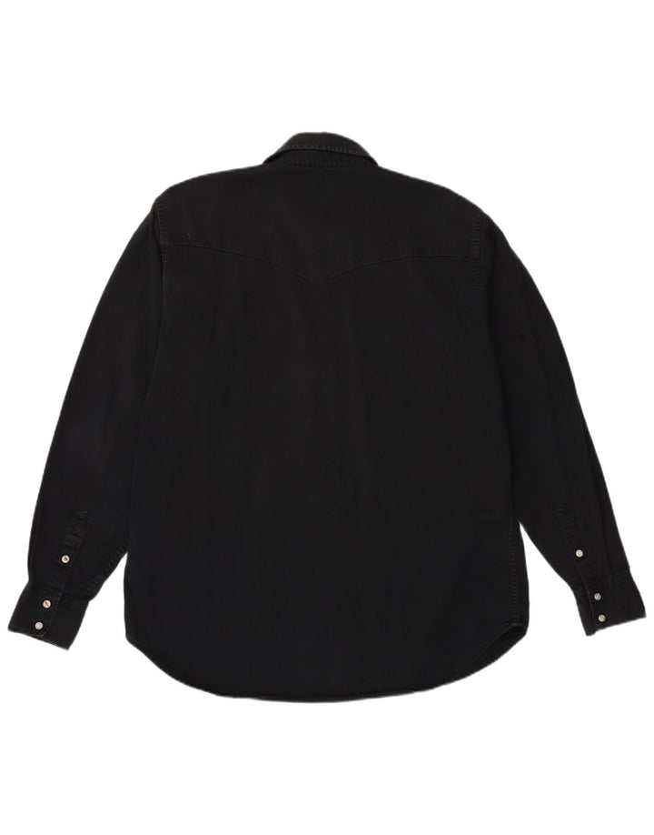 LEE Camisa vaquera para hombre, talla grande, algodón negro