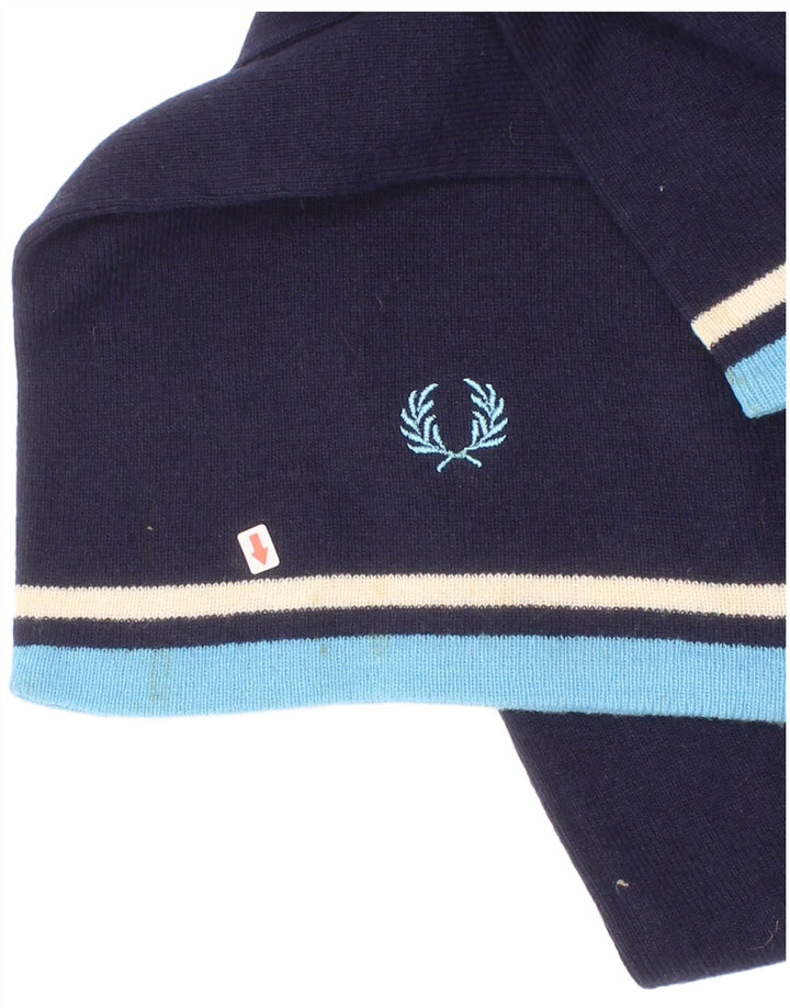 Fred Perry Bufanda Rectángulo Para Hombre Talla Única Nylon A Rayas Azul Marino