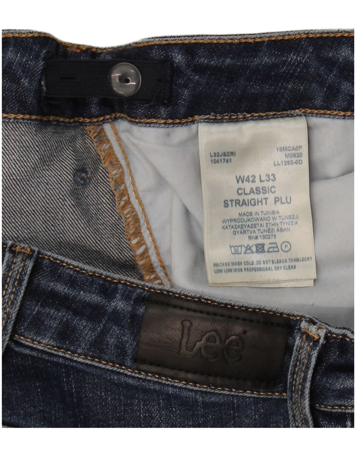 Vaqueros Lee Mujer Rectos W42 L33 Algodón Azul Marino