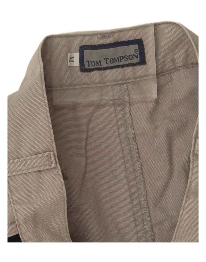 Tom Tompson Pantalones cortos cargo para hombre medianos W30 algodón gris