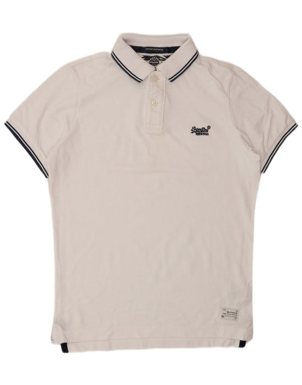 SUPERDRY Polo Hombre XL Blanco Algodón