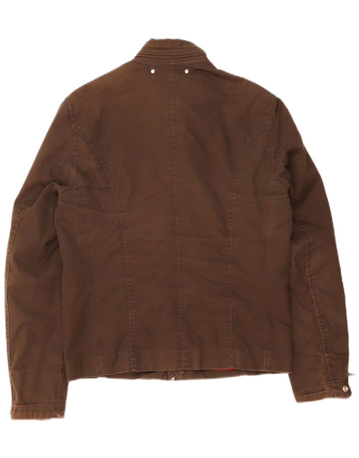 Zara Mens Bomber Jacket UK 36 Small Marrón Algodón