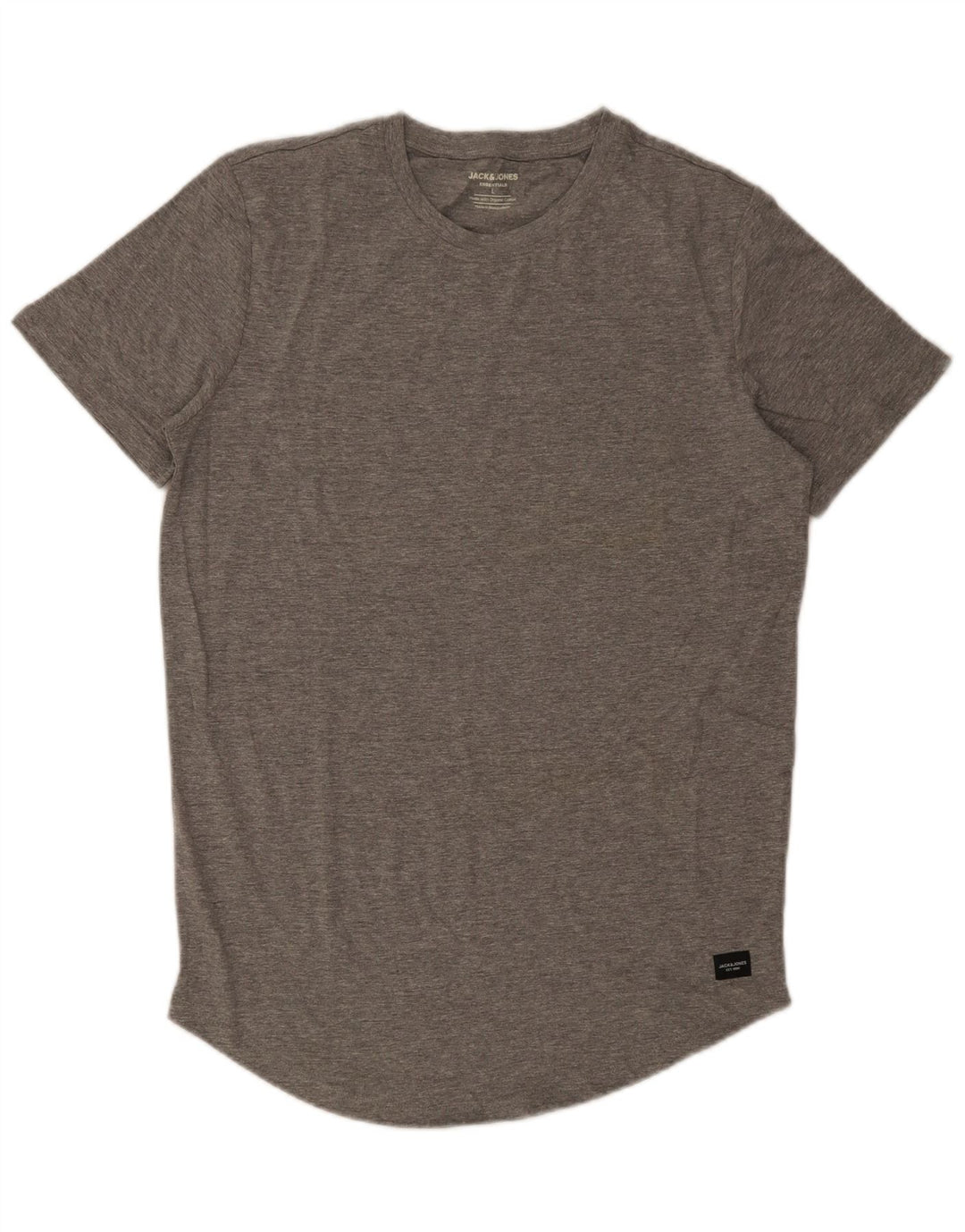 Jack & Jones Hombre Camiseta Top Grande Gris Algodón