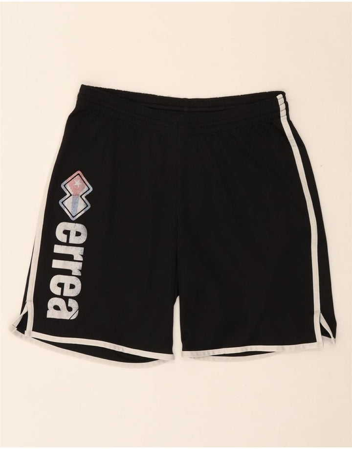 ERREA Pantalones cortos deportivos gráficos para hombre Negro mediano