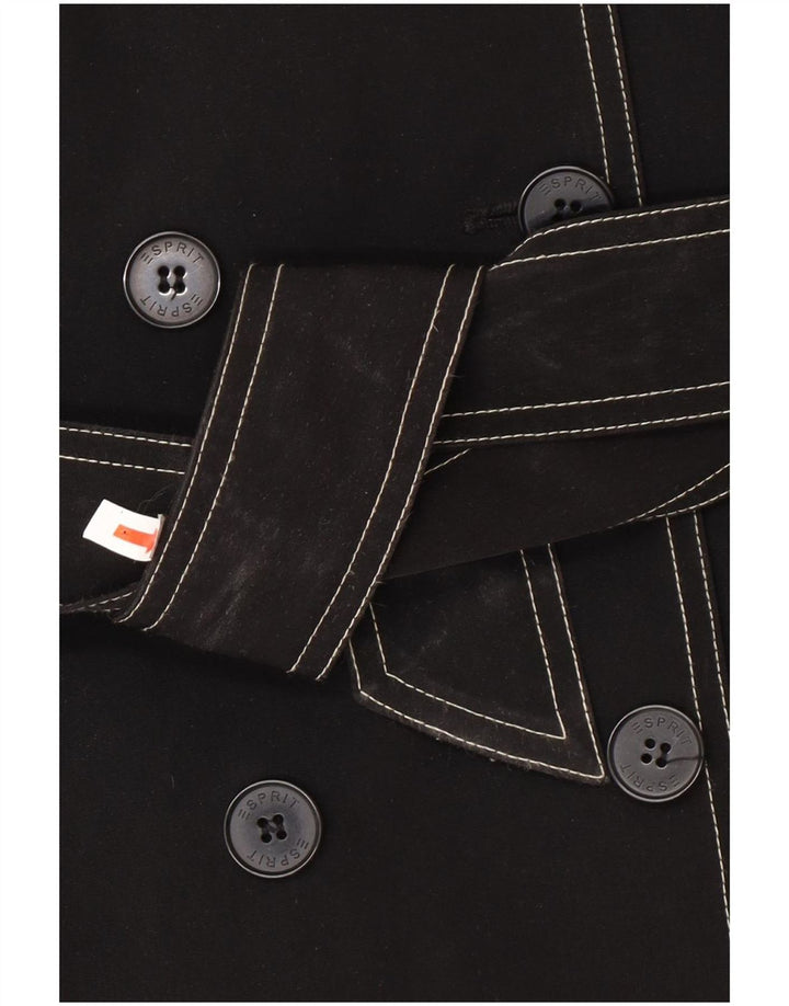 Esprit Mujer Sherpa Chaquetón UK 40 XL Poliéster Negro
