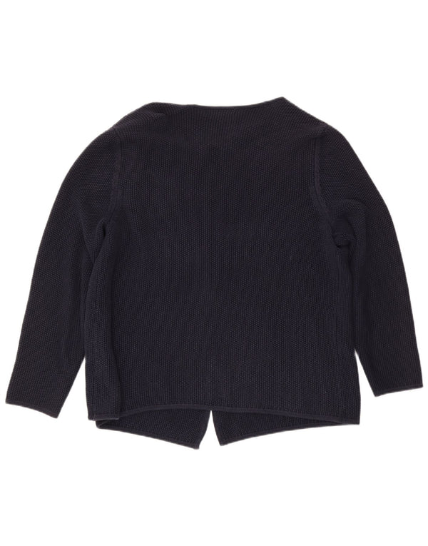 Crew Clothing Suéter tipo cárdigan abierto para mujer UK 18 XL Algodón azul marino
