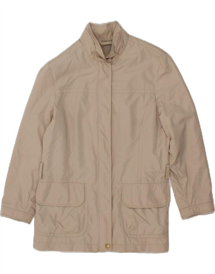 PAUL & SHARK Womens Overcoat UK 12 Medium Off White Polyester Vintage Paul & Shark and Second-Hand Paul & Shark from Messina Hembry 