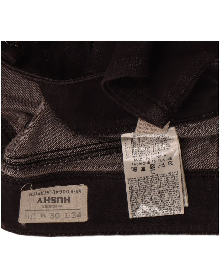 Diesel Mujer Husky Slim Jeans W30 L30 Algodón Negro