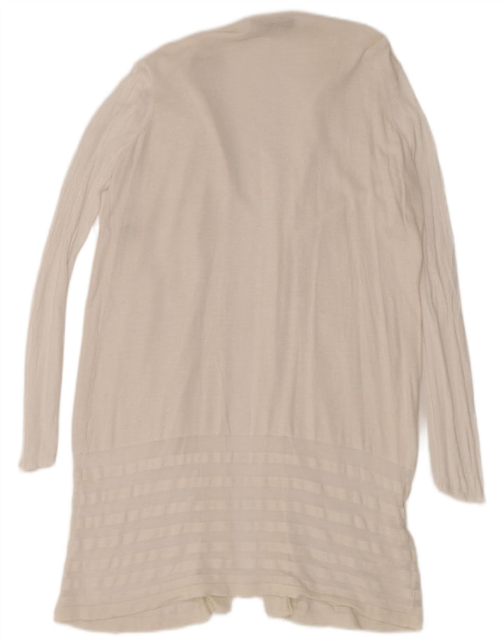 Marks & Spencer Suéter Cárdigan Abierto Largo para Mujer UK 46 Grande Blanco