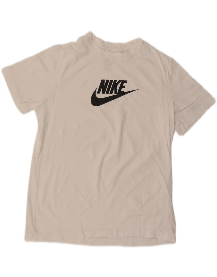 NIKE Girls Loose Fit Graphic T-Shirt Top 13-14 Years XL White Cotton Vintage Nike and Second-Hand Nike from Messina Hembry 
