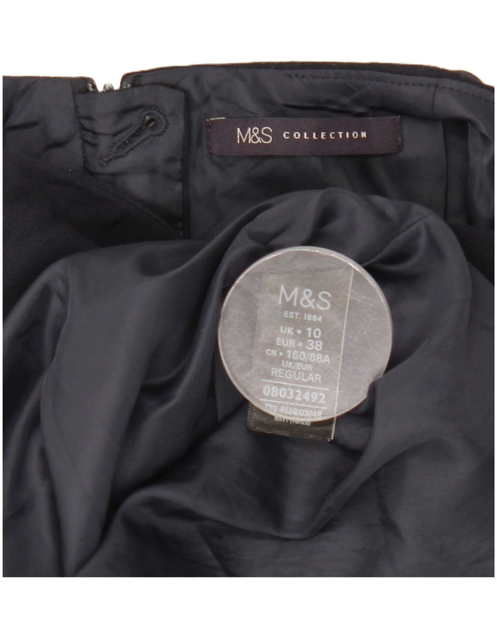 Marks & Spencer Minifalda para mujer UK 10 Small W29 Poliéster azul marino