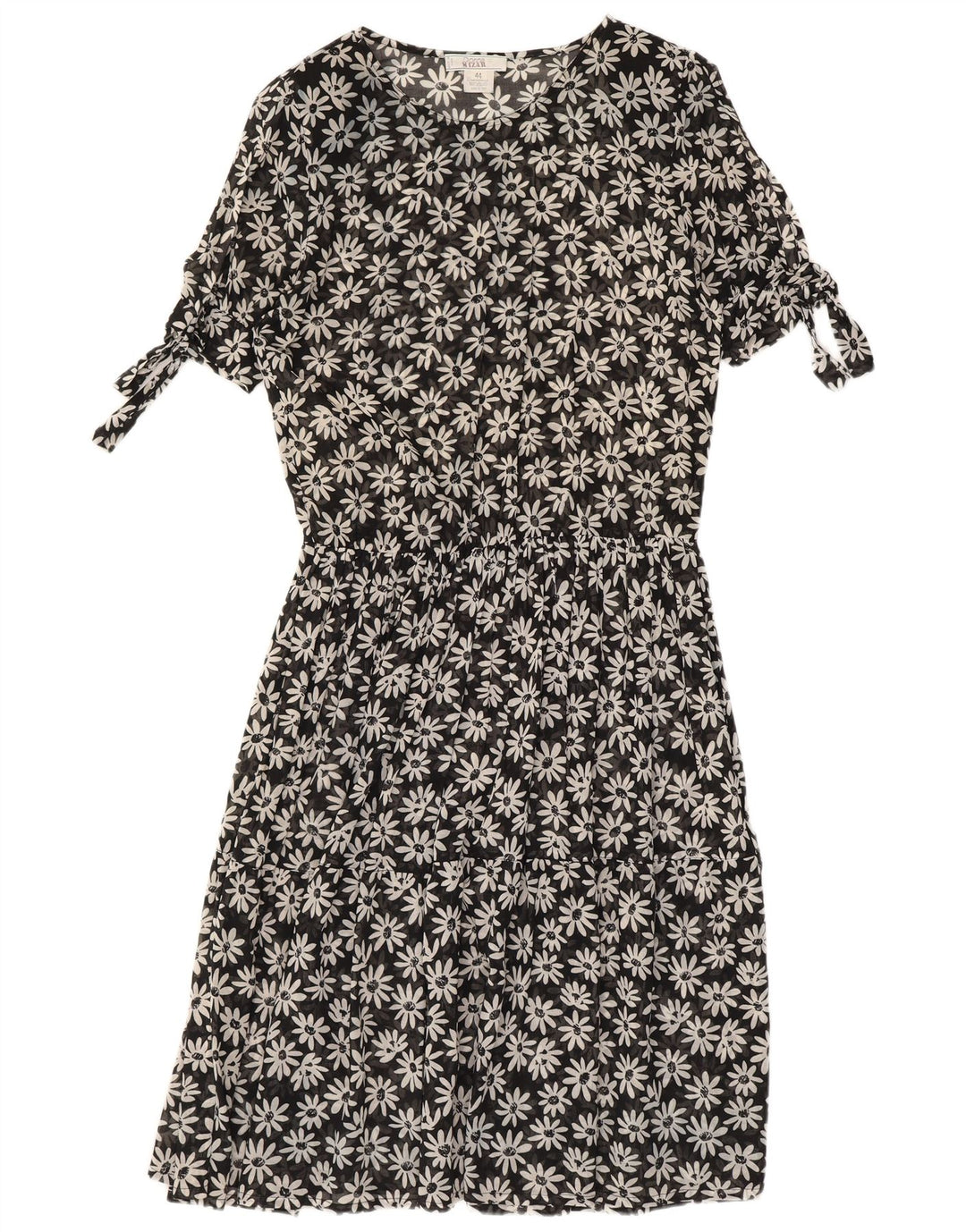 DONNA MIZAR Vestido largo para mujer IT 44 Algodón floral negro mediano