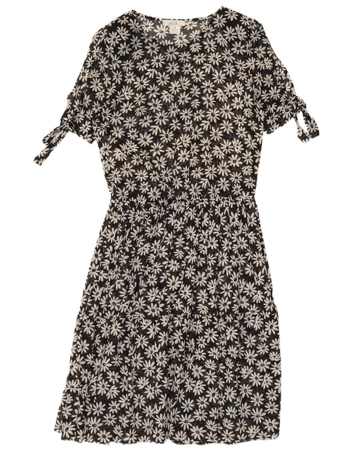 DONNA MIZAR Vestido largo para mujer IT 44 Algodón floral negro mediano