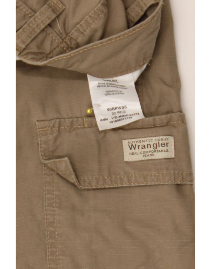 Wrangler Pantalones cortos cargo para hombre W32 Algodón marrón medio