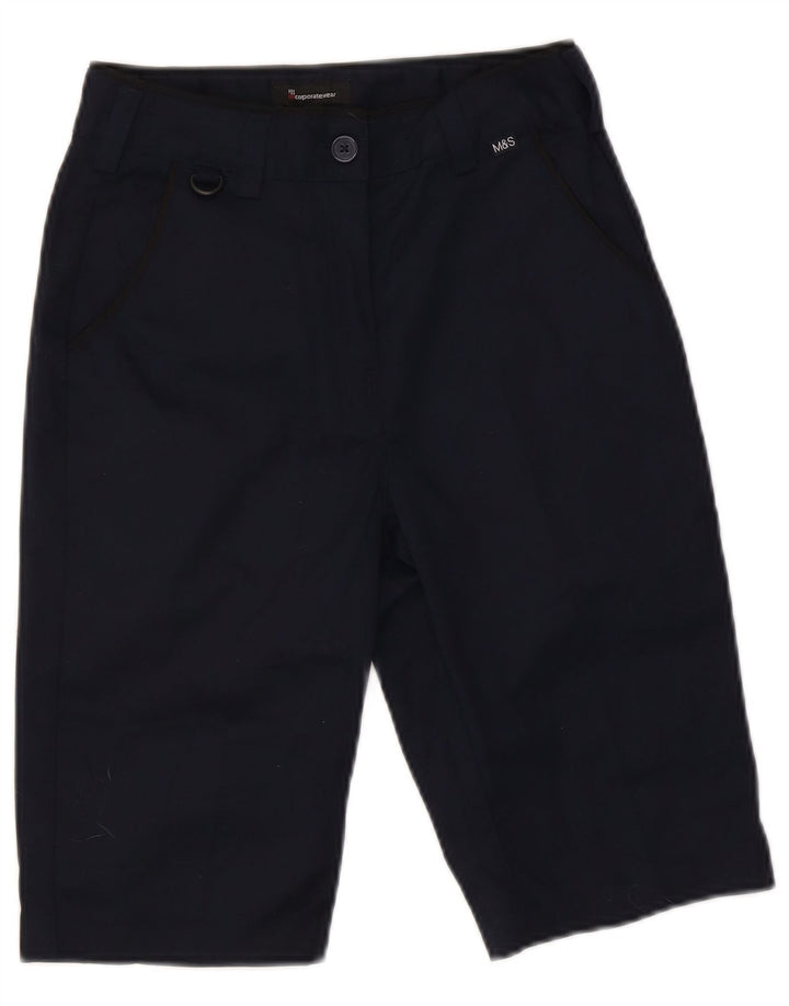Marks & Spencer Bermudas para mujer UK 6 XS W26 Azul marino Poliéster