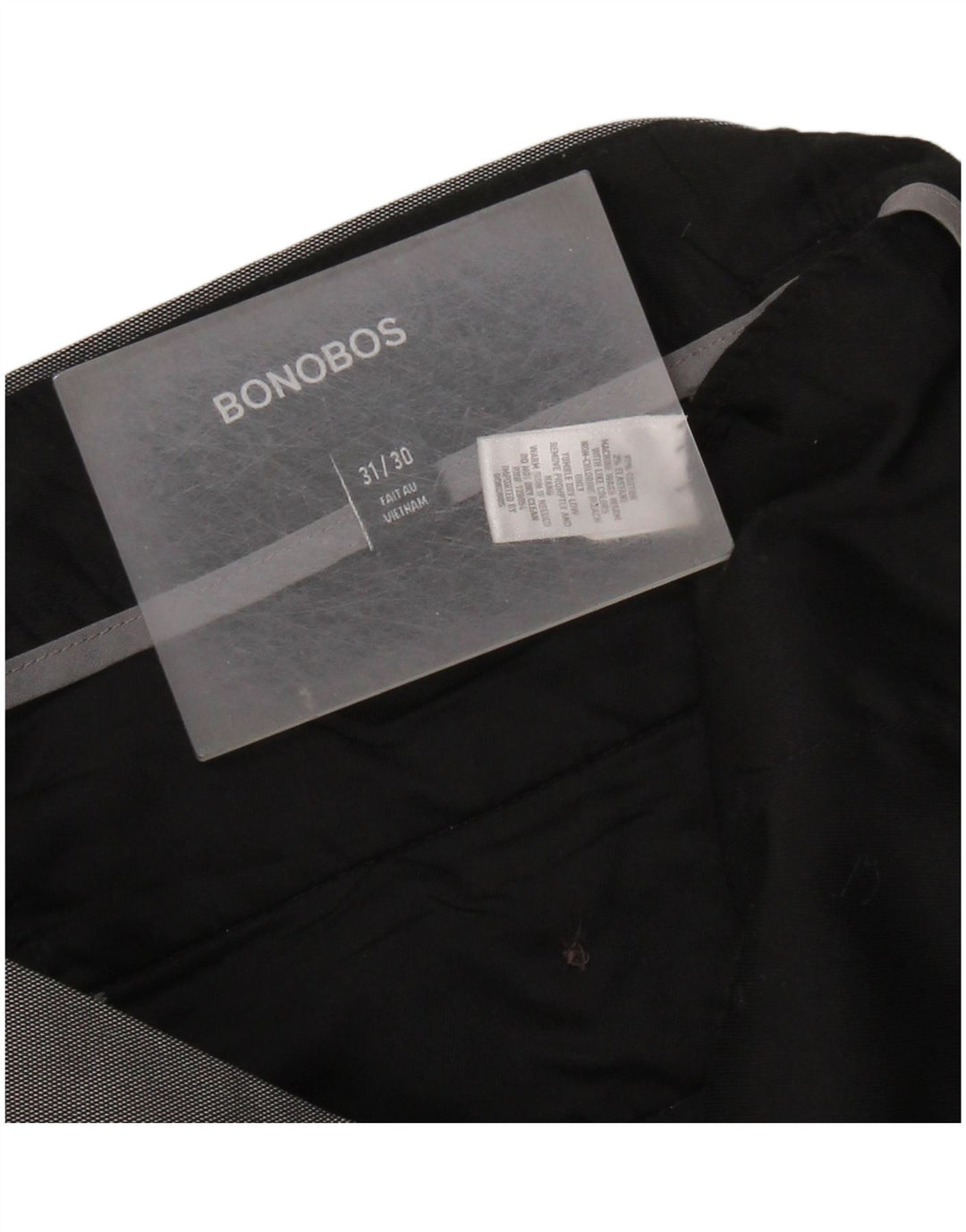 BONOBOS Pantalones informales ajustados para hombre W31 L30 Algodón gris