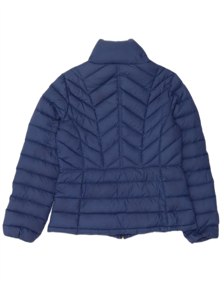 MICHAEL KORS Womens Padded Jacket UK 14 Medium Navy Blue Nylon