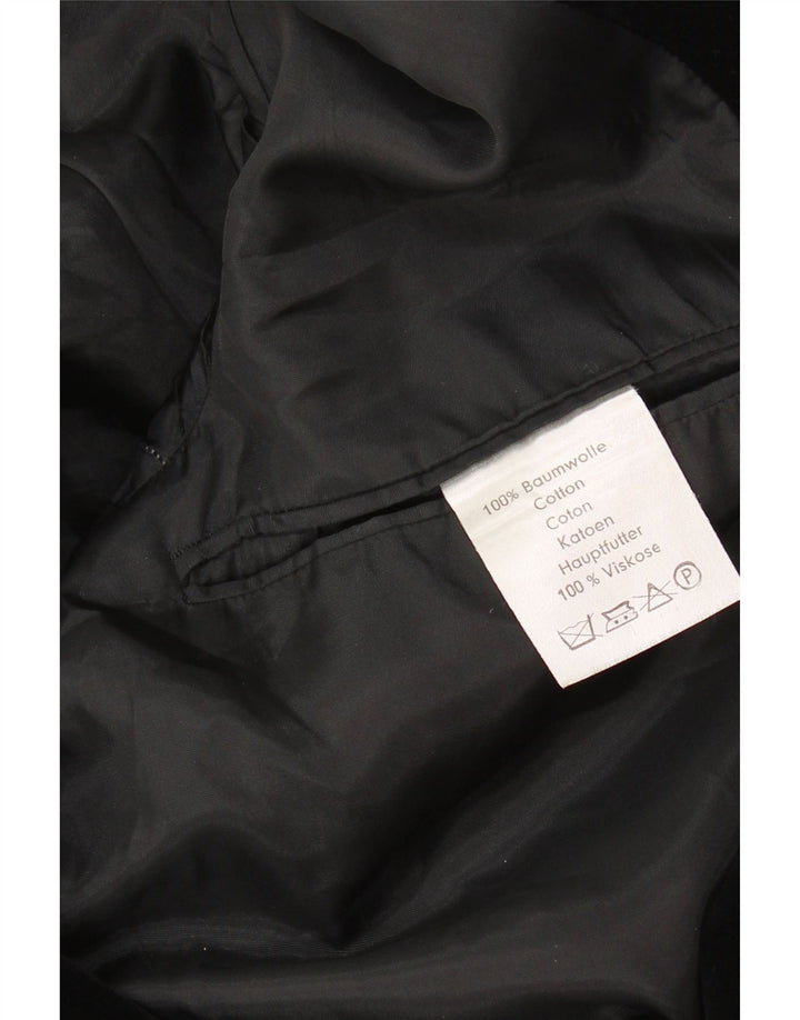 Vintage hombres 2 botones terciopelo Blazer chaqueta Reino Unido 36 pequeño negro