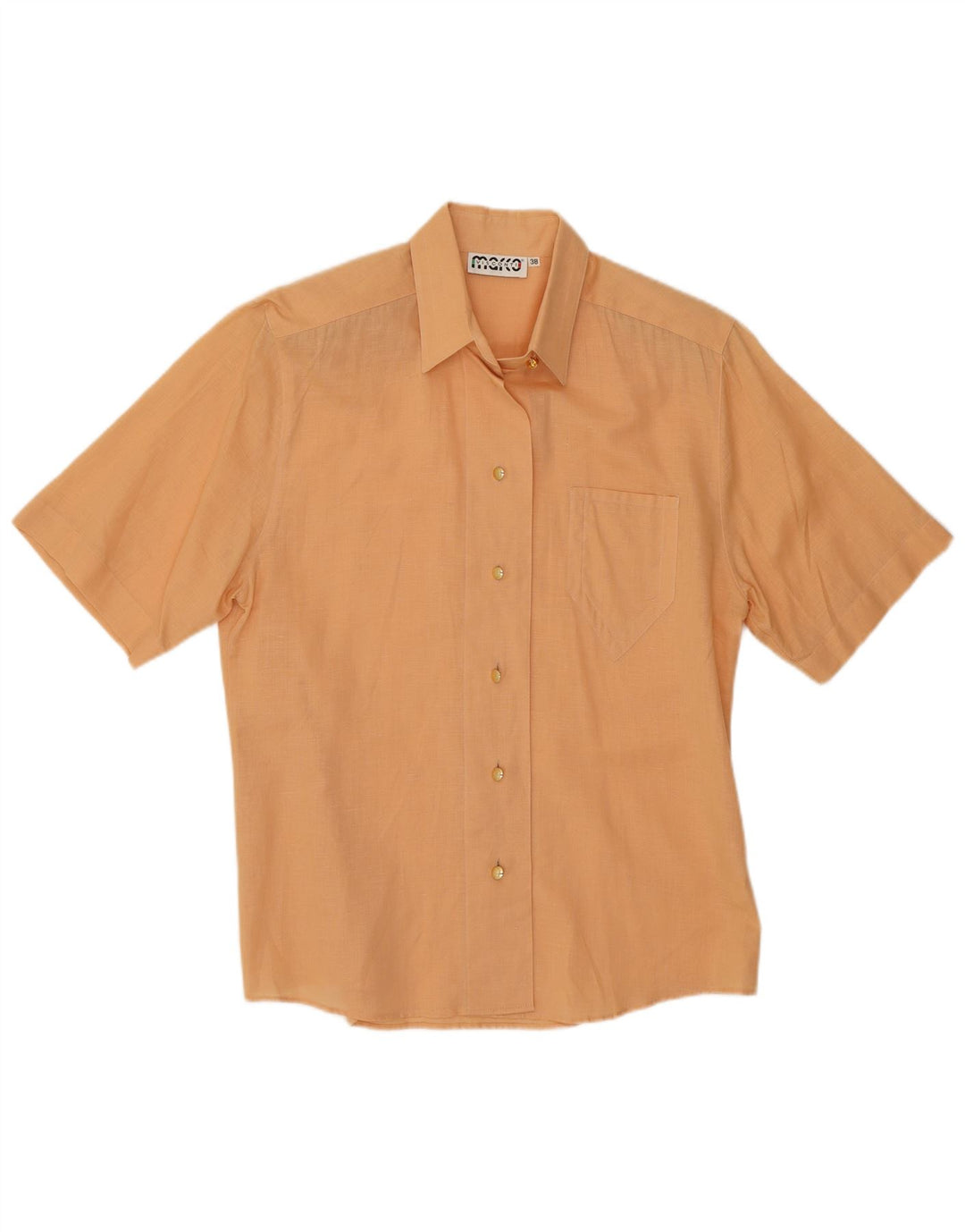 VISCONTI Camisa de manga corta para mujer EU 38 Algodón naranja medio