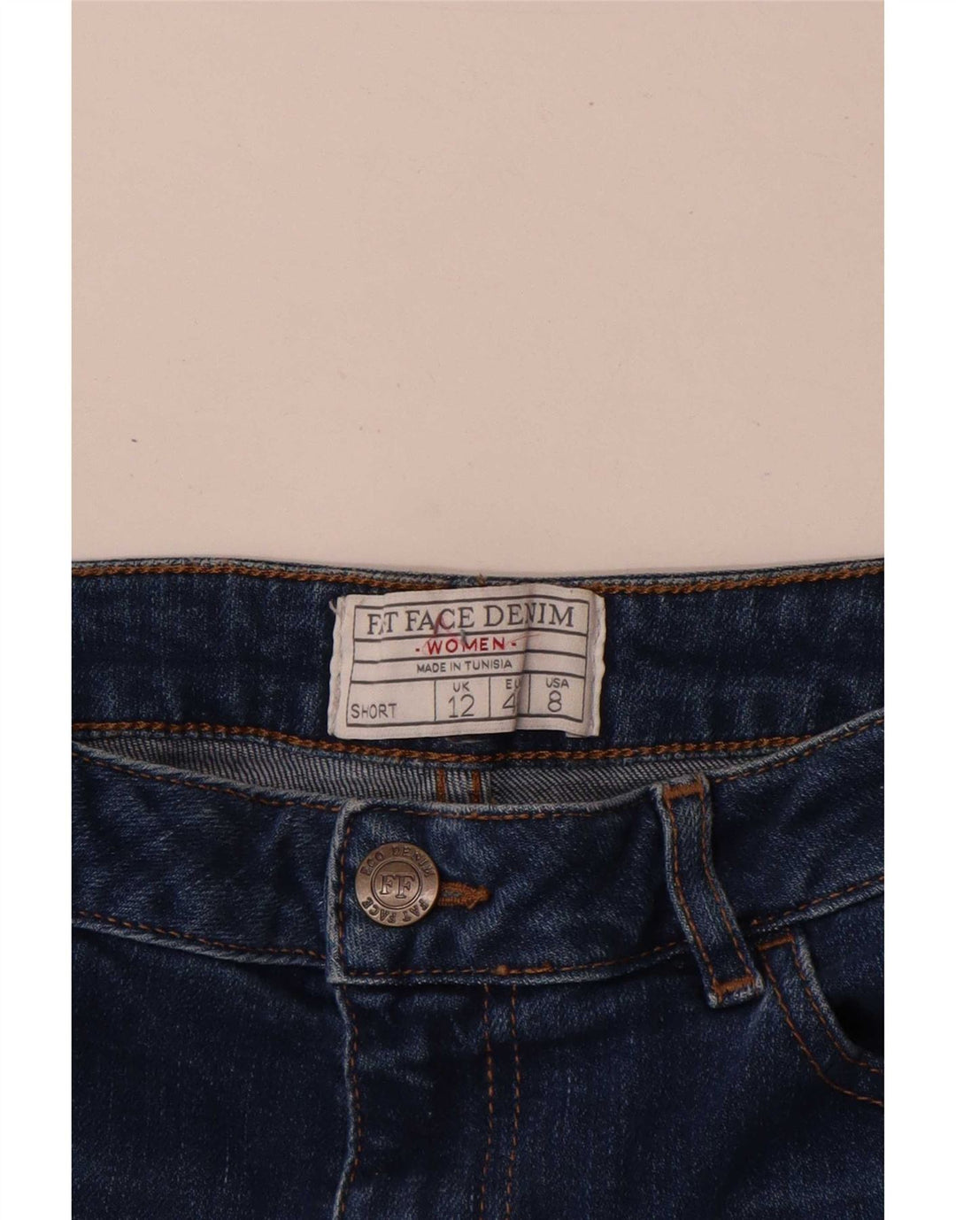 Pantalones cortos vaqueros para mujer Fat Face UK 12 Medium W30 Algodón azul