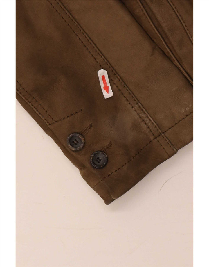 Marlboro Classics Chaqueta de cuero para hombre UK 38 Marrón medio