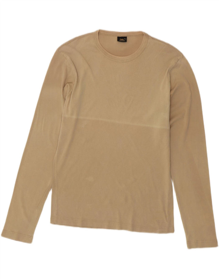 LEE Womens Top Long Sleeve UK 18 XL Beige Cotton