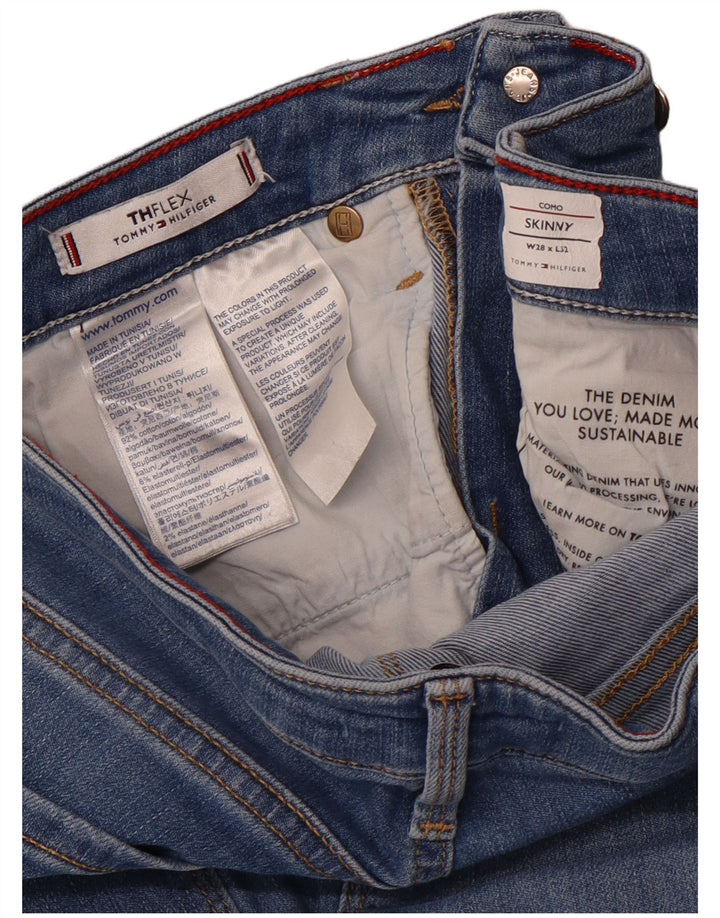 TOMMY HILFIGER Vaqueros ajustados flexibles para mujer W28 L27 Algodón azul