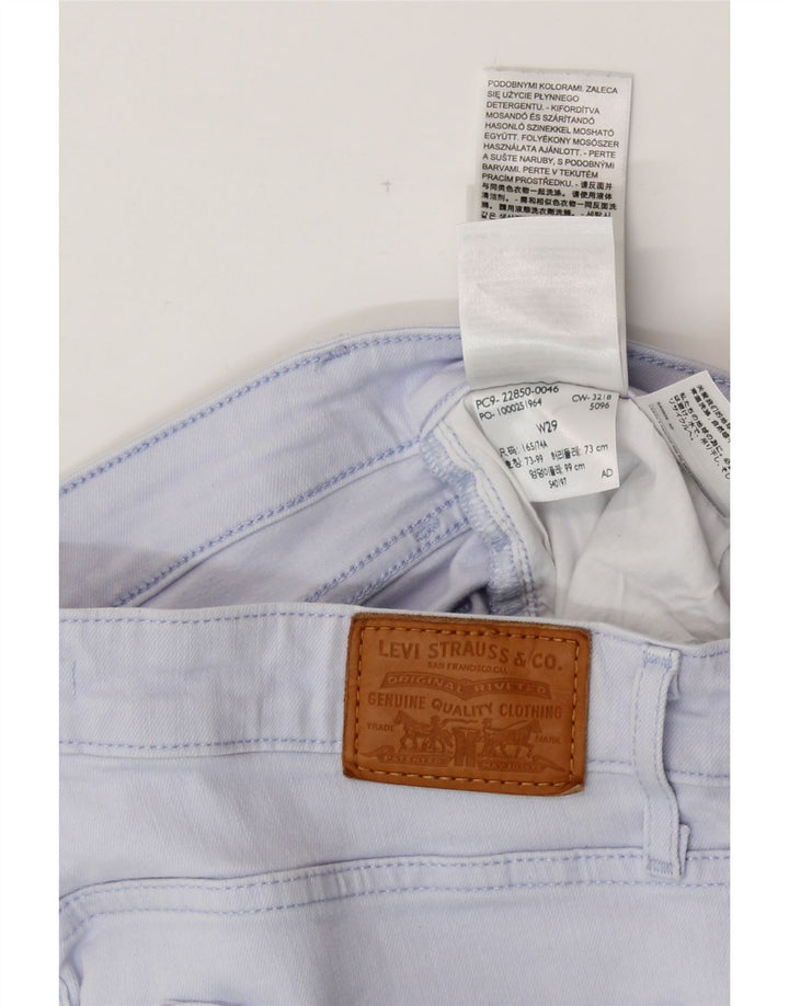 LEVI'S Jeans ajustados de talle alto 721 para mujer W29 L25 Algodón azul