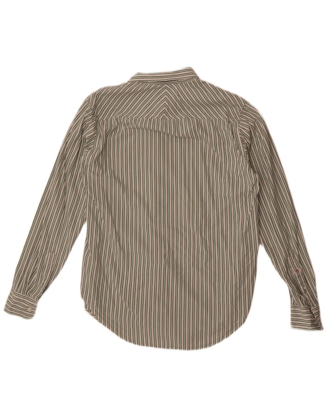 Camisa Timberland Hombre Slim Fit Algodón A Rayas Verde Grande