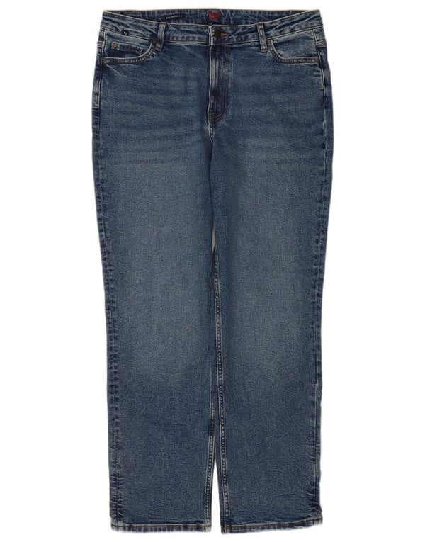 Crew Clothing Vaqueros rectos para novia para mujer UK 12 Medium W32 L28 Azul