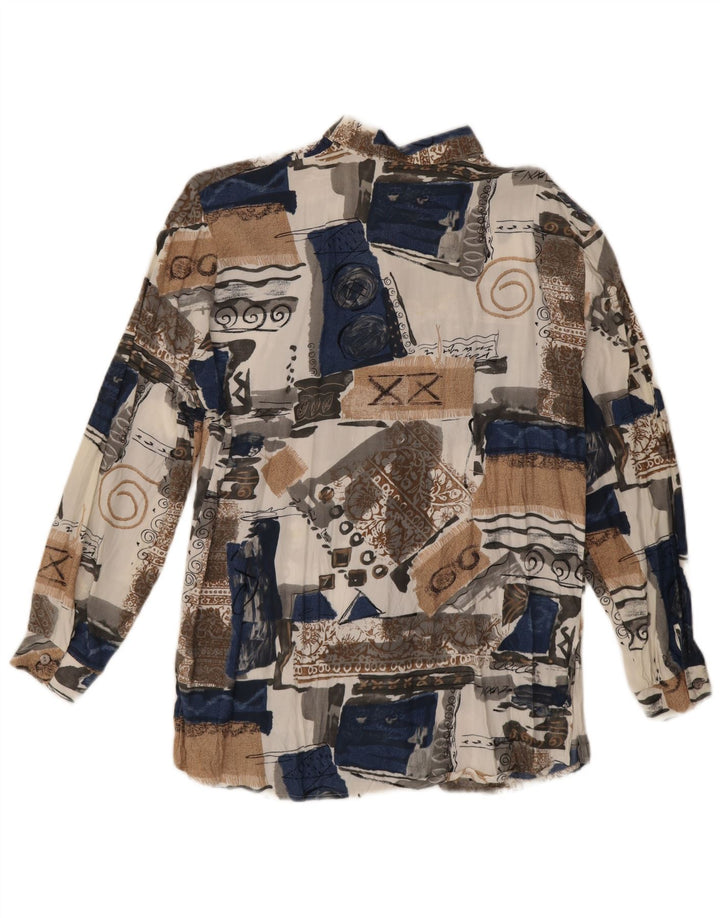 Camisa vintage para mujer EU 44 XL Viscosa patchwork multicolor