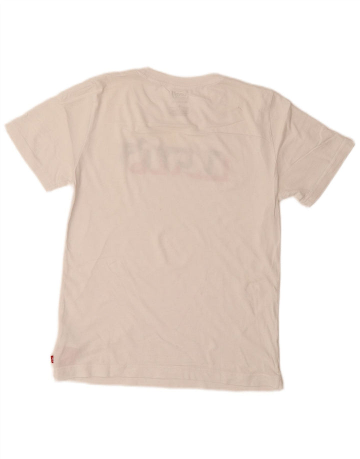 LEVI'S Camiseta gráfica para niño Top 13-14 años Blanco Algodón