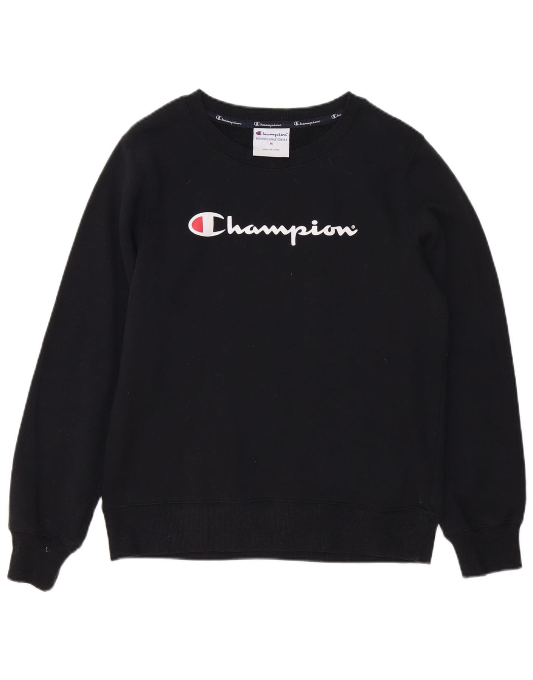 Champion Sudadera Gráfica para Mujer Jumper UK 14 Medium Negro Algodón