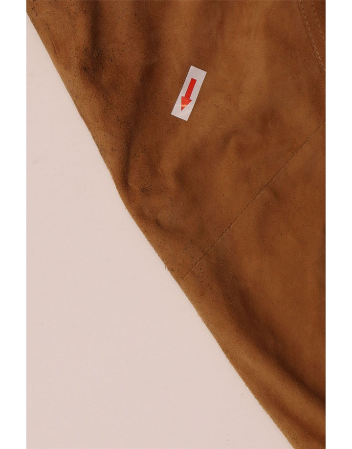 Christian Berg Chaqueta bomber de ante para hombre IT 56 3XL Cuero marrón