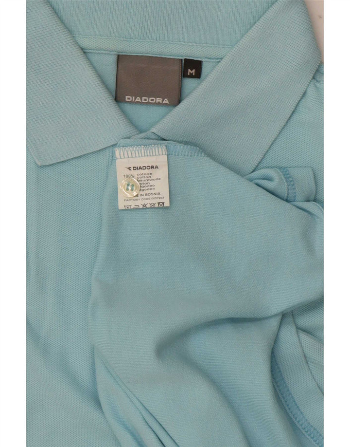 Polo Diadora Hombre Algodón Azul Medio