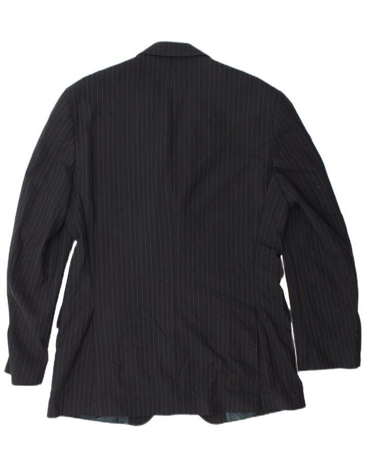 BOGGI Chaqueta tipo blazer de 3 botones para hombre IT 50 Large Lana a rayas negras