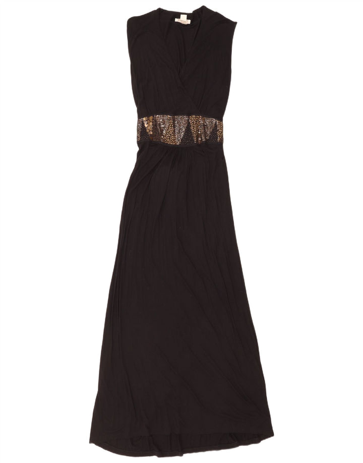 Monsoon Vestido largo sin mangas para mujer, talla 44, talla M, color negro