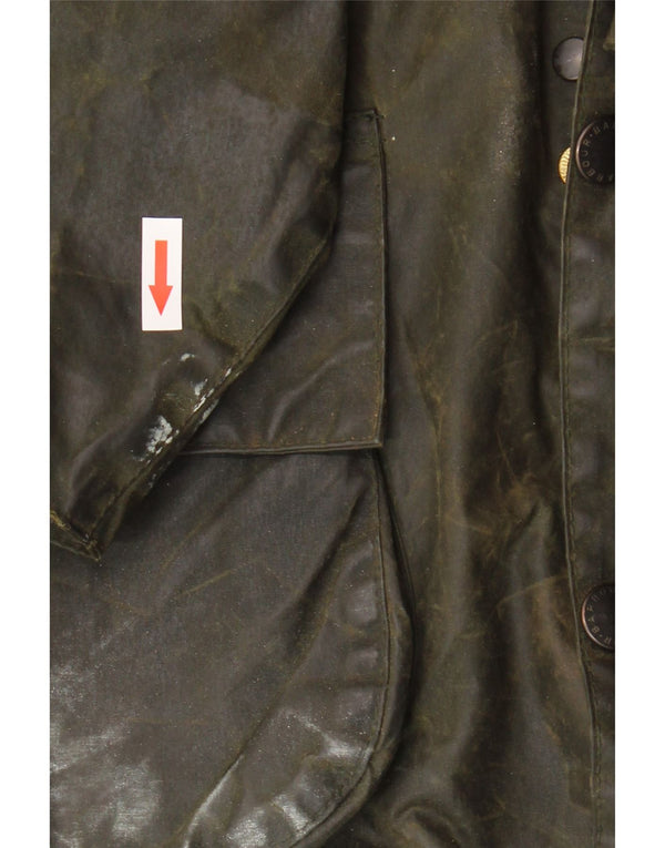Barbour Chaqueta encerada Beaufort para hombre Reino Unido 40 Grande Caqui Colorblock