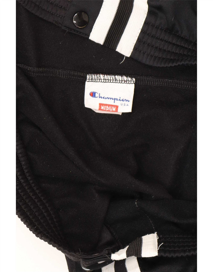 Champion Pantalones De Chándal Para Hombre Poliéster A Rayas Negro Mediano