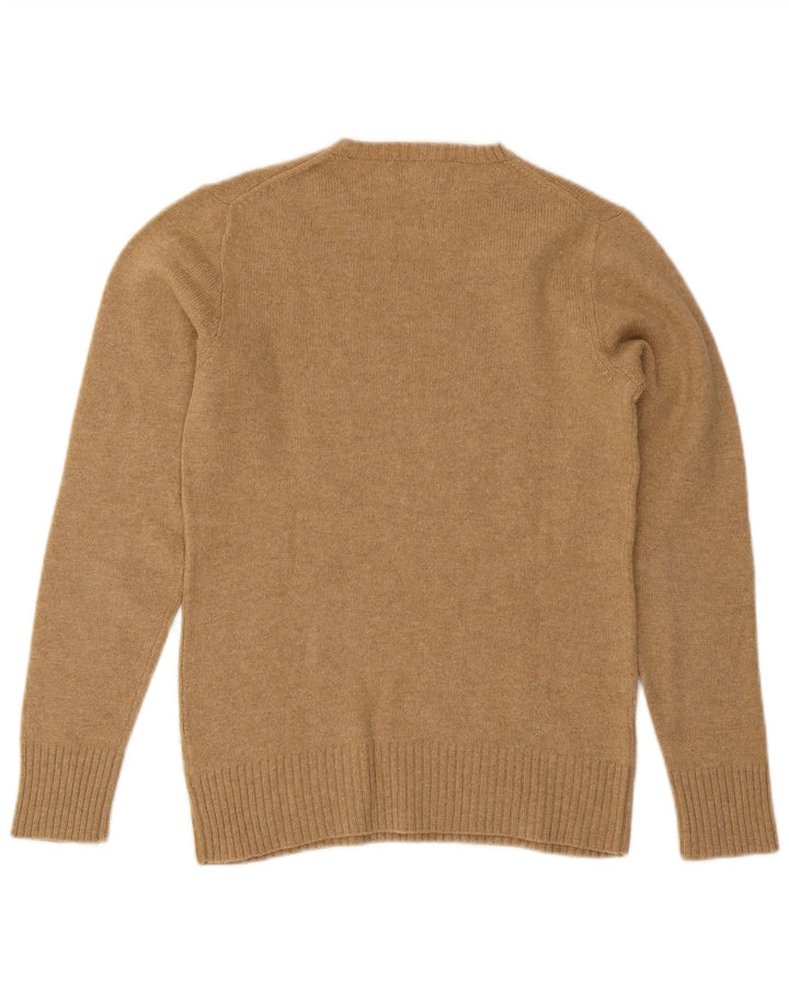 POLO RALPH LAUREN Boys Crew Neck Jumper Sweater 15-16 Years XL Beige Wool Vintage Polo Ralph Lauren and Second-Hand Polo Ralph Lauren from Messina Hembry 