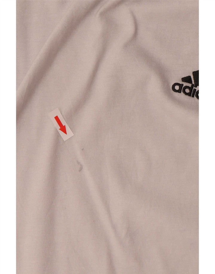 Adidas - Camiseta para hombre, talla grande, algodón blanco
