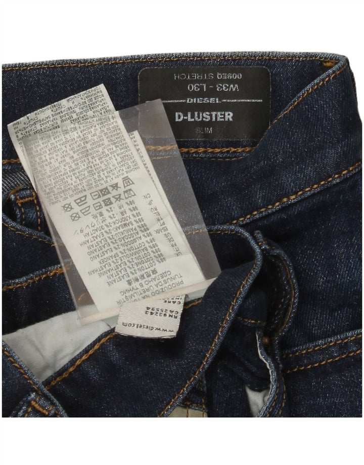 DIESEL Vaqueros ajustados D-Luster para hombre W33 L30 Algodón azul