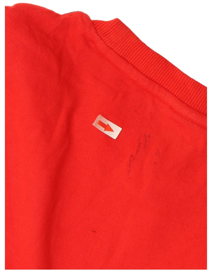 Puma Hombre Sudadera Jumper Grande Algodón Rojo