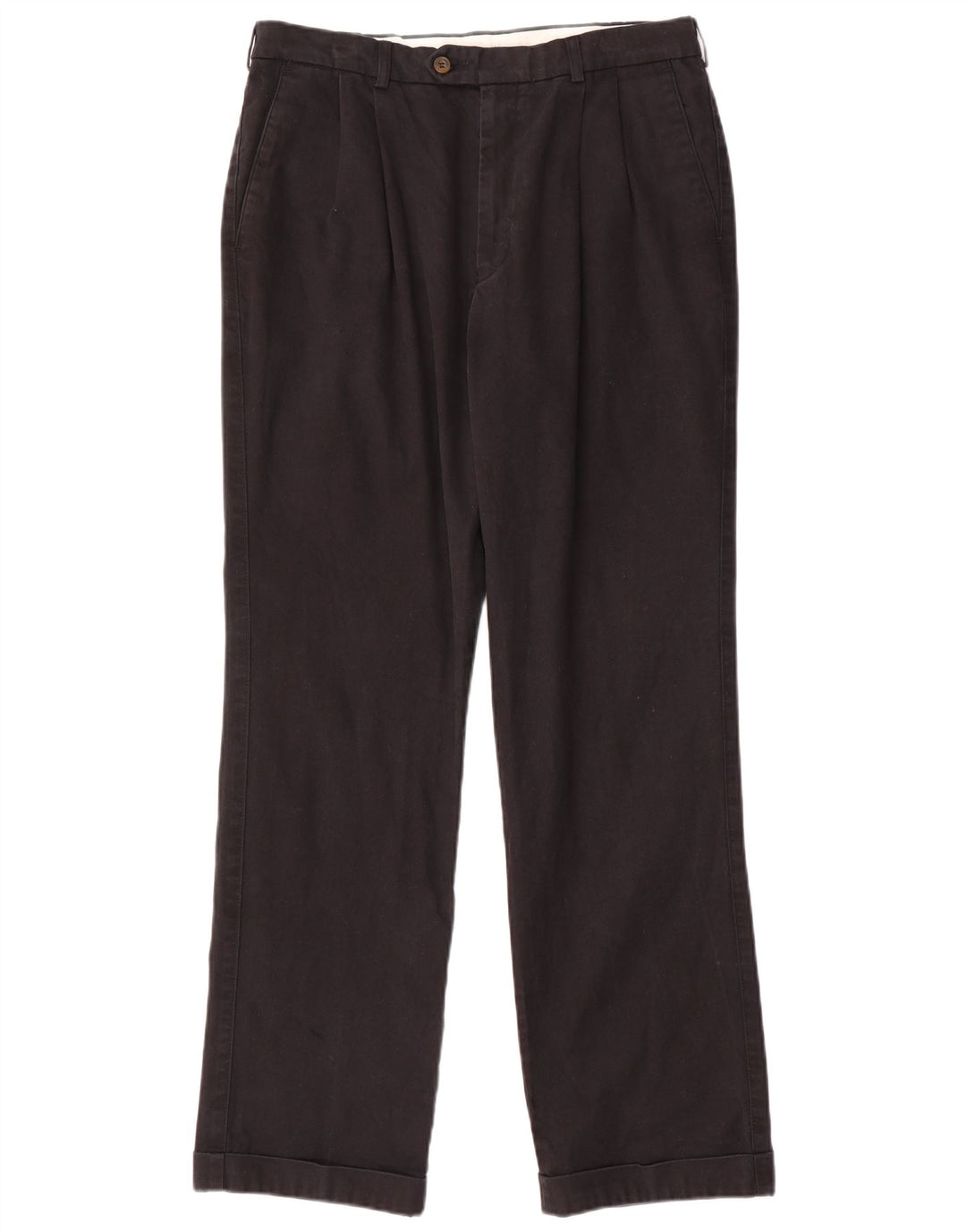 Marks & Spencer Pantalón de traje con pinzas para hombre W34 L31 Algodón negro