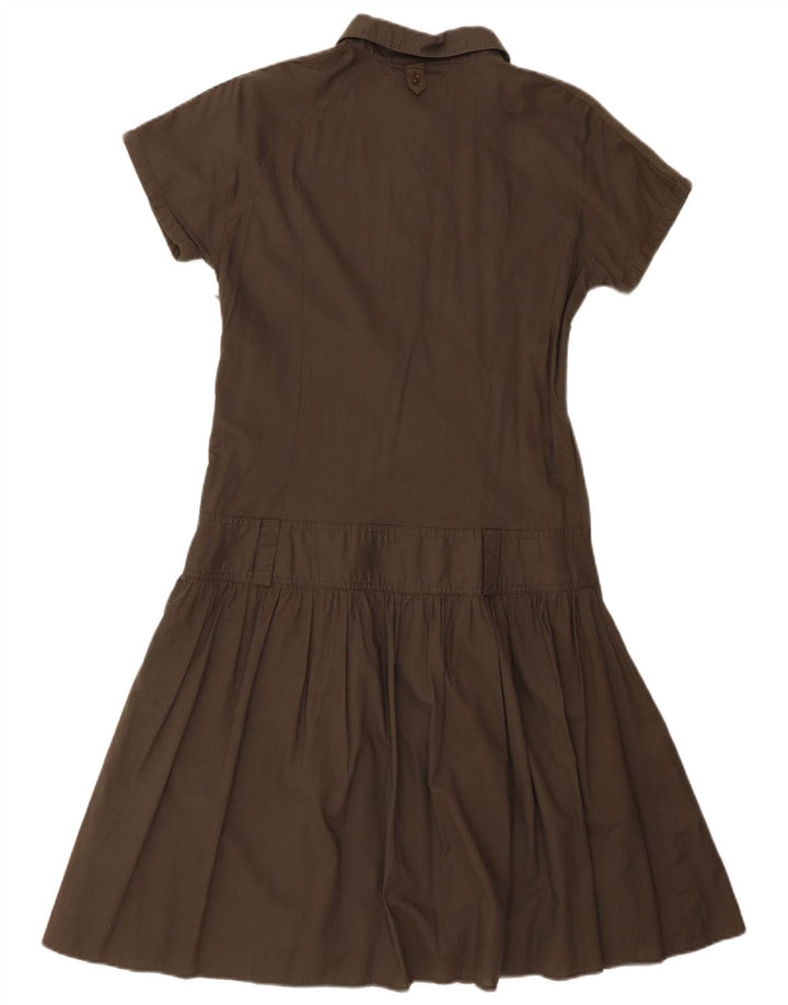 Lee Vestido Cargo A-Line para Mujer UK 44 Algodón Caqui Mediano