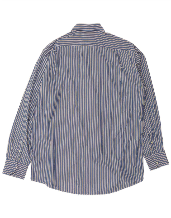 Camisa LACOSTE para hombre talla 42 Algodón de rayas azules grandes