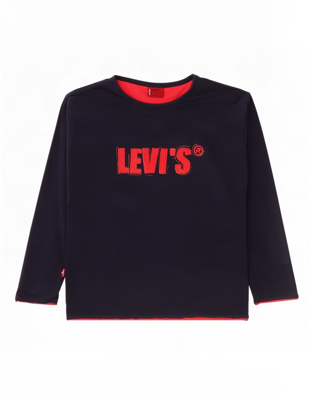 Levi's Boys Graphic Top Manga Larga 9-10 Años Azul Marino