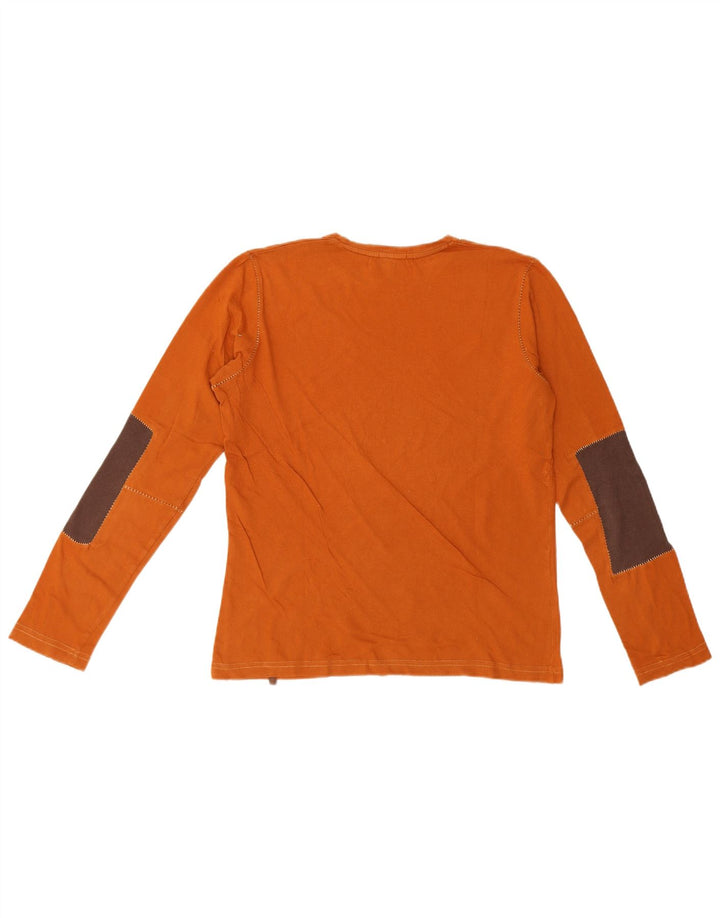 Guess By Marciano Hombre Top Manga Larga Pequeño Naranja Colorblock