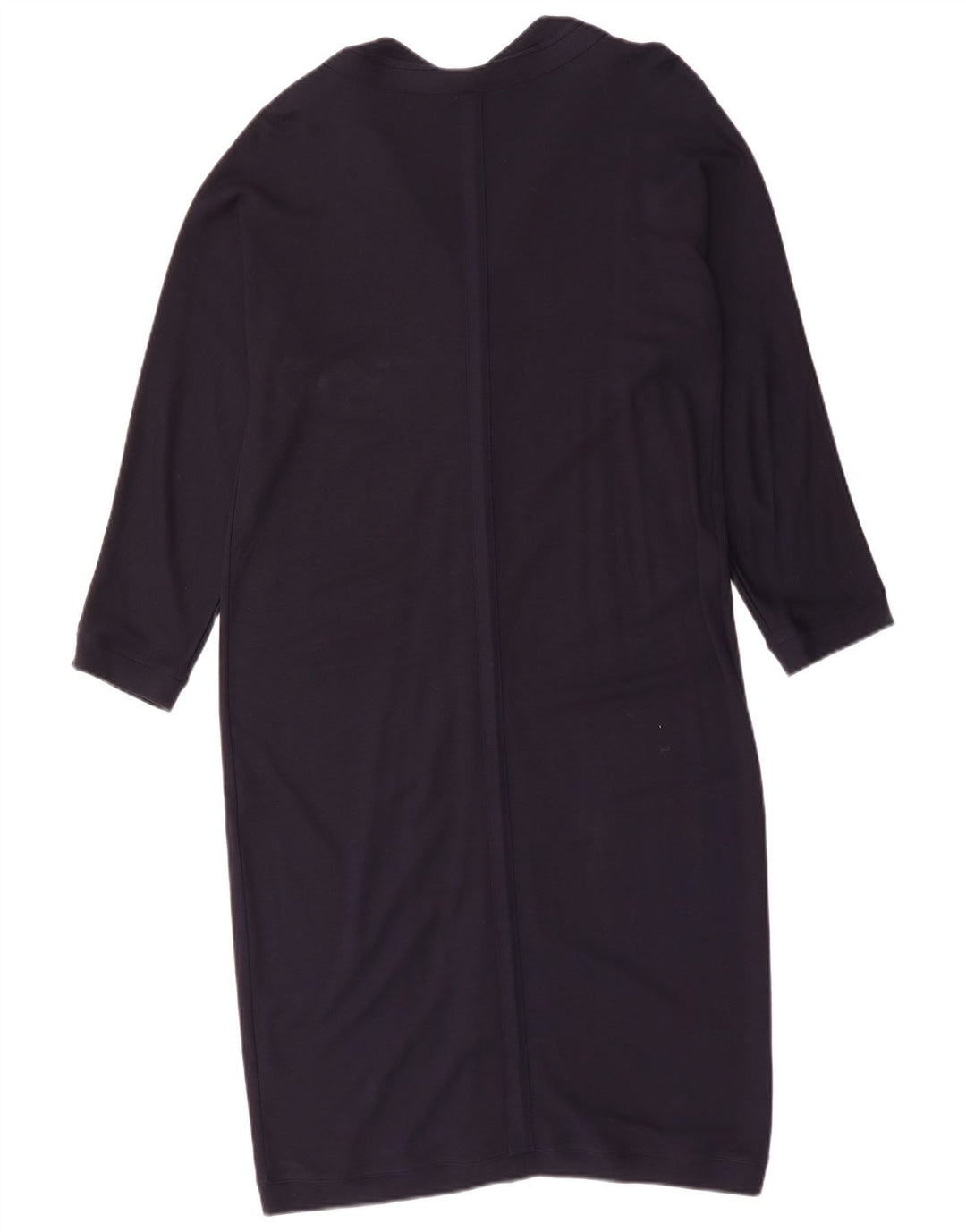 Jaeger Vestido básico de manga larga para mujer UK 46 Large Viscosa azul marino